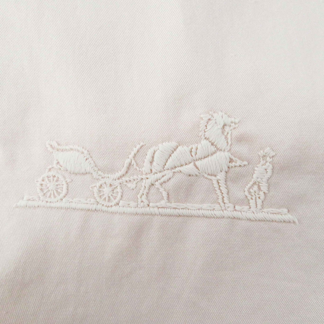 HERMES Long sleeve shirt 2E0609D4 Main: 100% cotton, Part: 100% polyester Light pink Women 36 Used Authentic