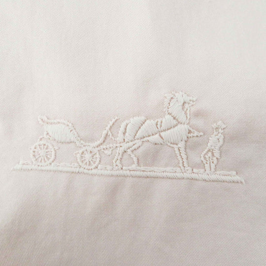 HERMES Long sleeve shirt 2E0609D4 Main: 100% cotton, Part: 100% polyester Light pink Women 36 Used Authentic