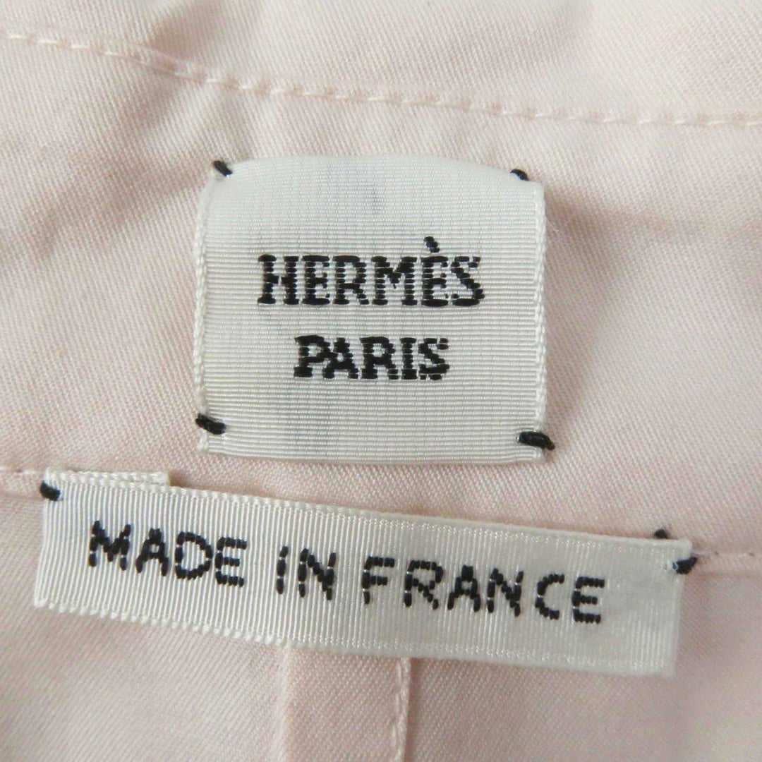 HERMES Long sleeve shirt 2E0609D4 Main: 100% cotton, Part: 100% polyester Light pink Women 36 Used Authentic