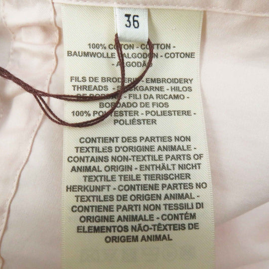 HERMES Long sleeve shirt 2E0609D4 Main: 100% cotton, Part: 100% polyester Light pink Women 36 Used Authentic