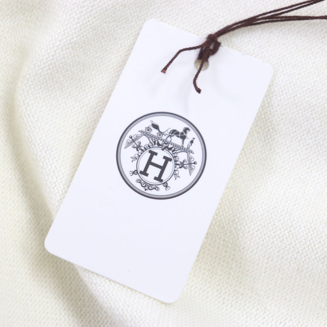 HERMES cardigan Main: 90% cotton, Main: 9% cashmere, Main: 1% wool Ivory mens S Used Authentic