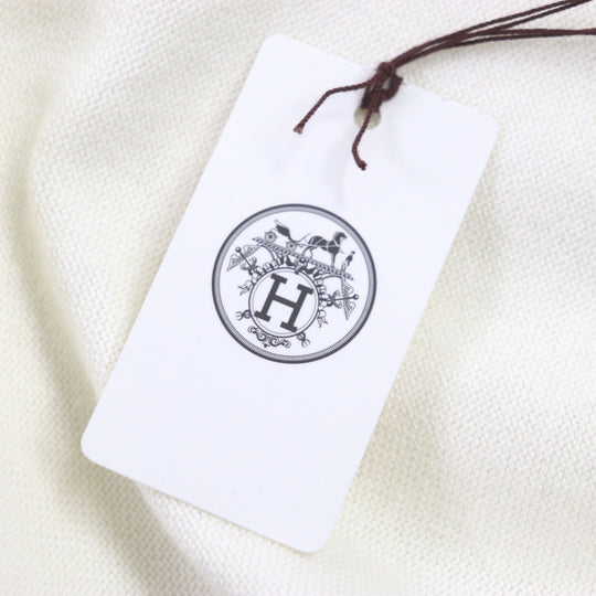 HERMES cardigan Main: 90% cotton, Main: 9% cashmere, Main: 1% wool Ivory mens S Used Authentic