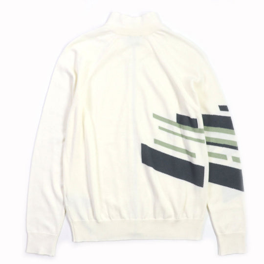 HERMES cardigan Main: 90% cotton, Main: 9% cashmere, Main: 1% wool Ivory mens S Used Authentic