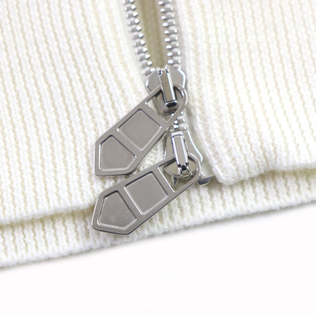HERMES cardigan Main: 90% cotton, Main: 9% cashmere, Main: 1% wool Ivory mens S Used Authentic