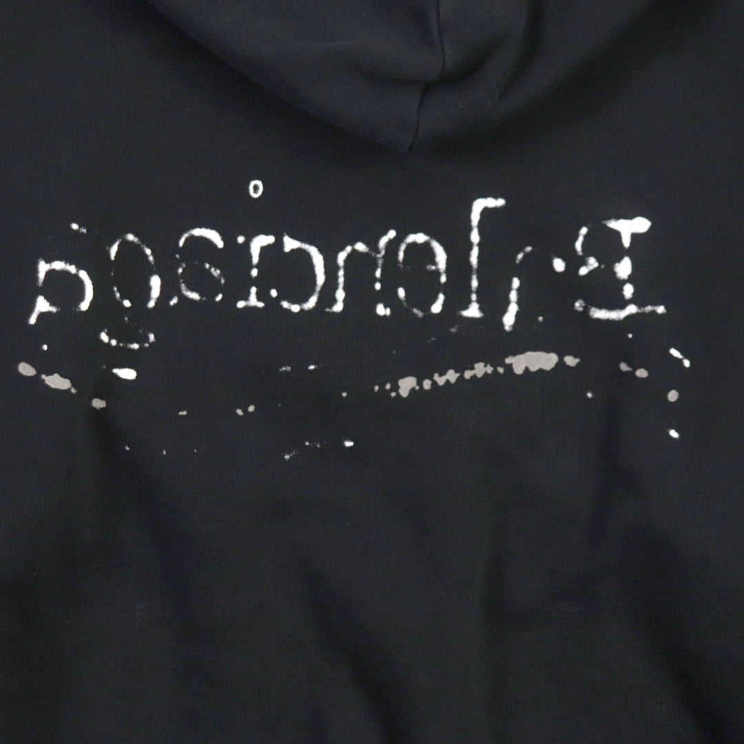 BALENCIAGA Hoodie 739024 Main: 100% cotton black mens L Used Authentic
