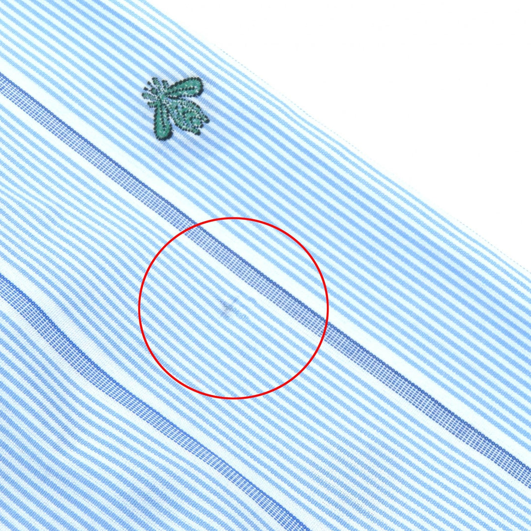 GUCCI Long sleeve shirt 574516 Main: 100% cotton Light Blue White Green mens 46|18 Used Authentic