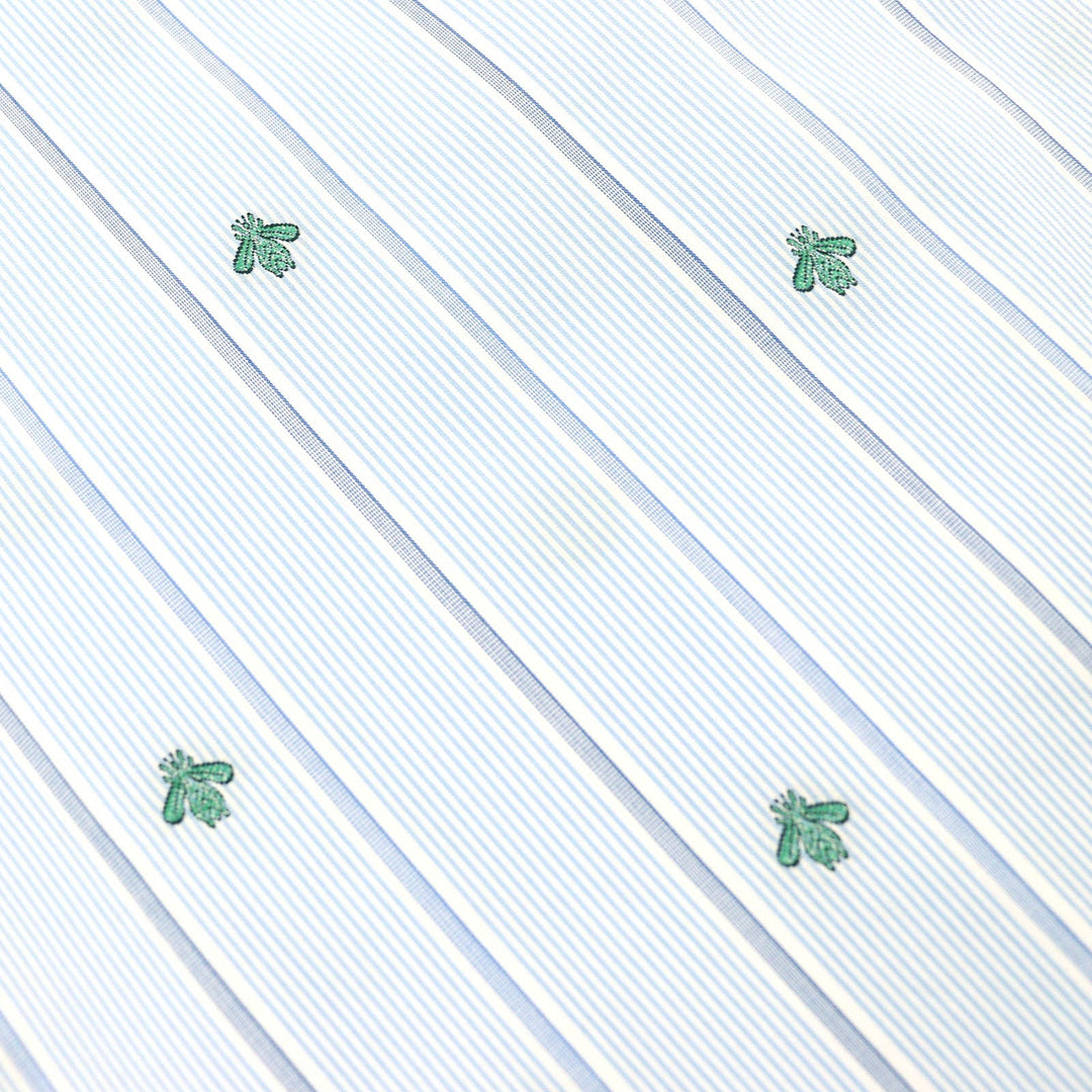 GUCCI Long sleeve shirt 574516 Main: 100% cotton Light Blue White Green mens 46|18 Used Authentic