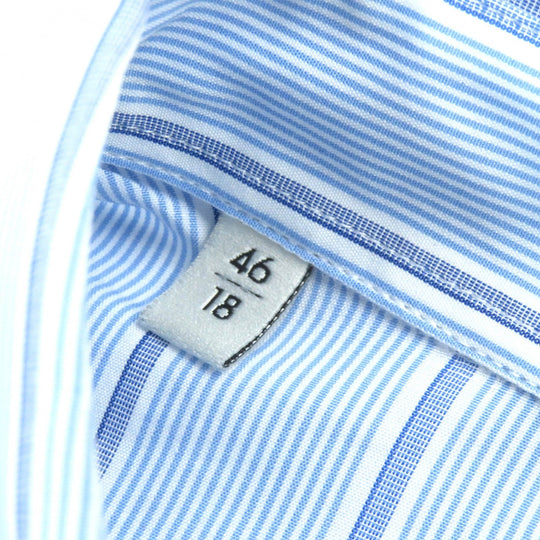 GUCCI Long sleeve shirt 574516 Main: 100% cotton Light Blue White Green mens 46|18 Used Authentic