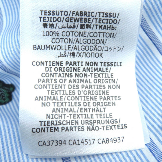 GUCCI Long sleeve shirt 574516 Main: 100% cotton Light Blue White Green mens 46|18 Used Authentic