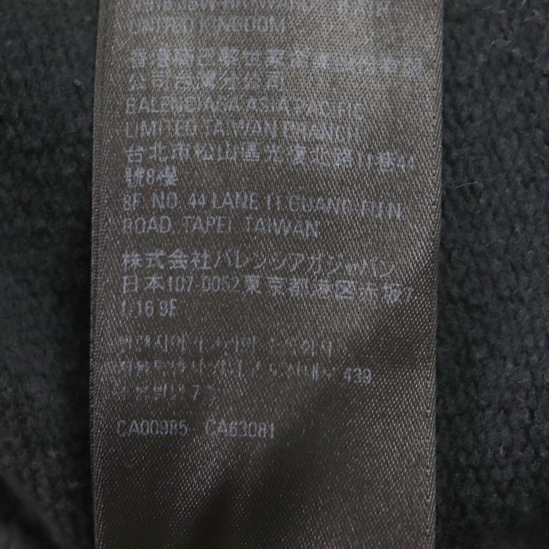 BALENCIAGA Hoodie 674986 Main: 100% cotton black mens L Used Authentic
