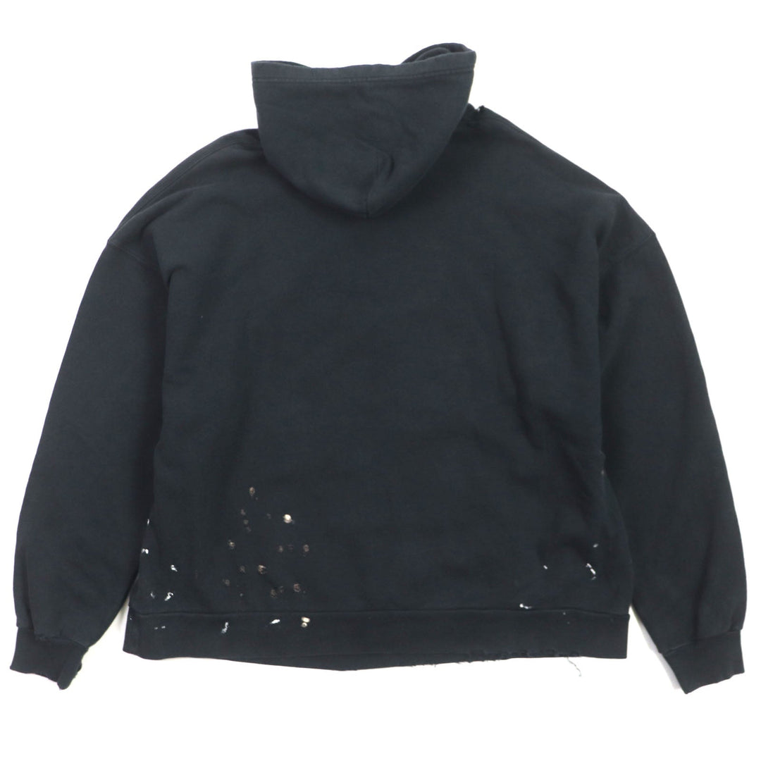 BALENCIAGA Hoodie 674986 Main: 100% cotton black mens L Used Authentic
