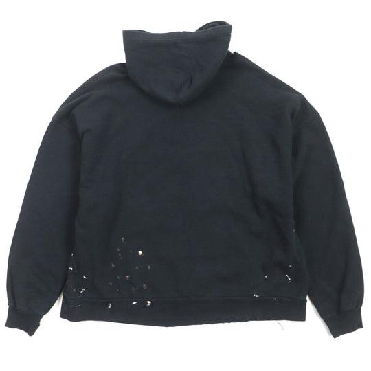 BALENCIAGA Hoodie 674986 Main: 100% cotton black mens L Used Authentic