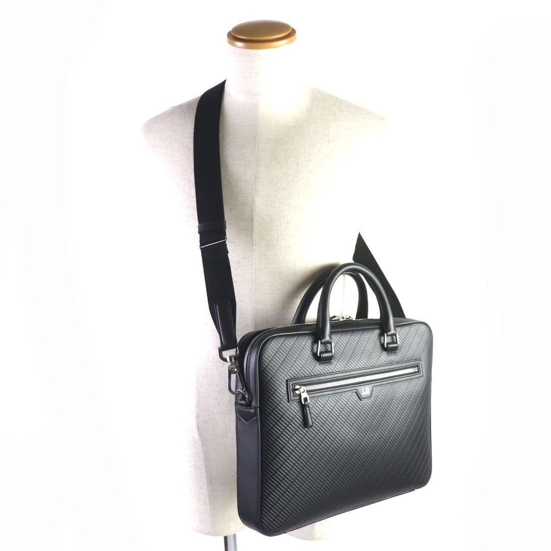 Dunhill Briefcase DU24R3815PX001 Main: Calfskin black Contour Slim Single Document Case mens Used Authentic