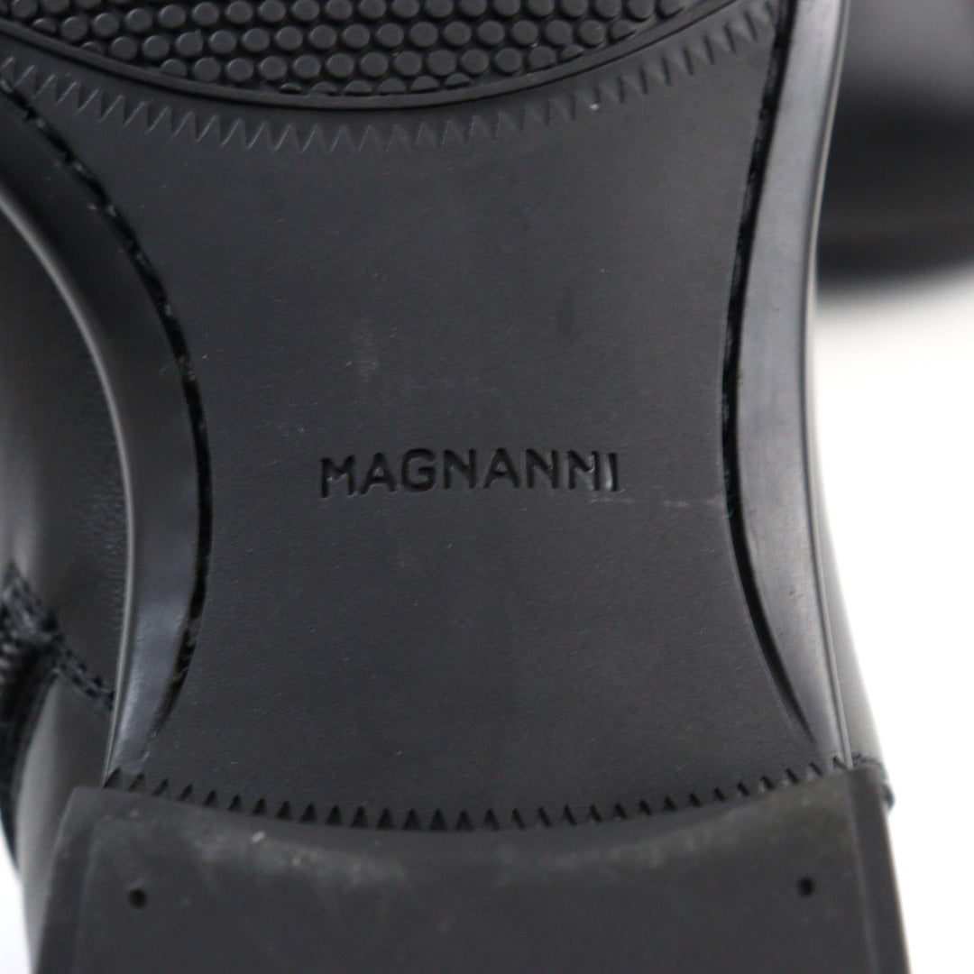MAGNANNI boots 20155 Main: Leather black mens 40 Used Authentic