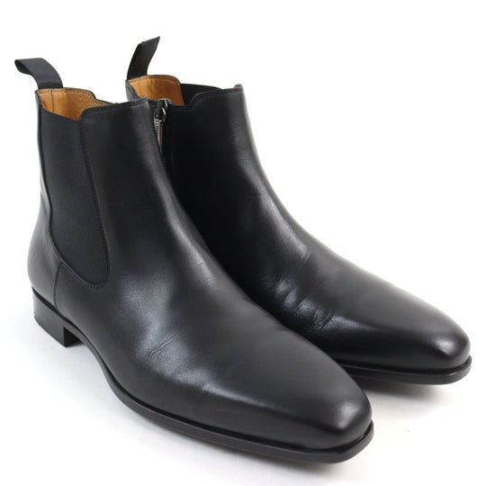 MAGNANNI boots 20155 Main: Leather black mens 40 Used Authentic