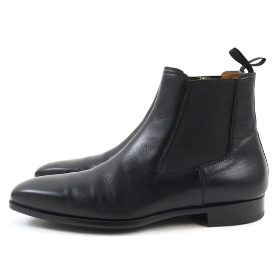 MAGNANNI boots 20155 Main: Leather black mens 40 Used Authentic