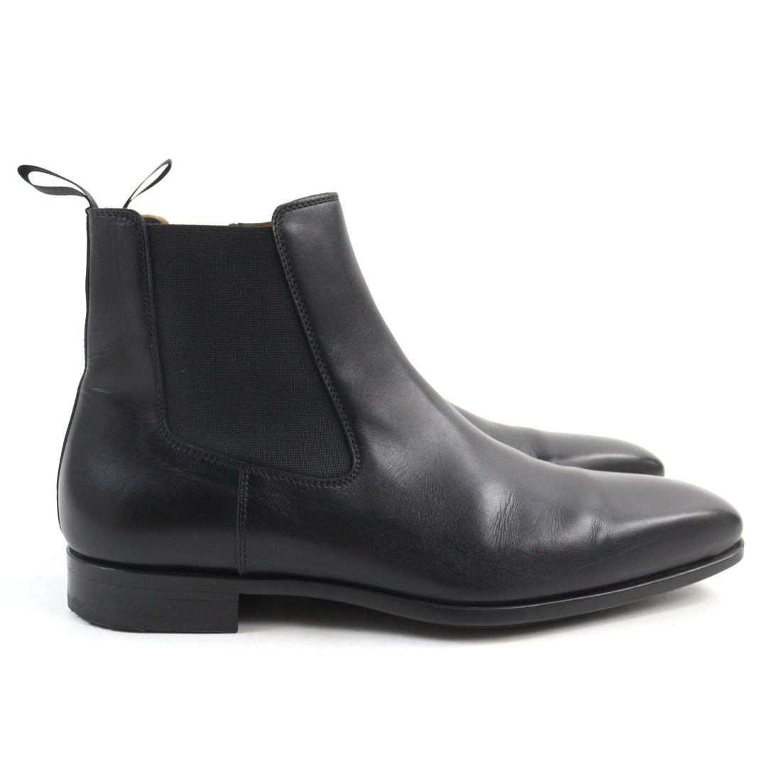 MAGNANNI boots 20155 Main: Leather black mens 40 Used Authentic