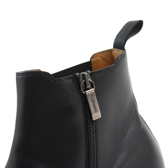 MAGNANNI boots 20155 Main: Leather black mens 40 Used Authentic