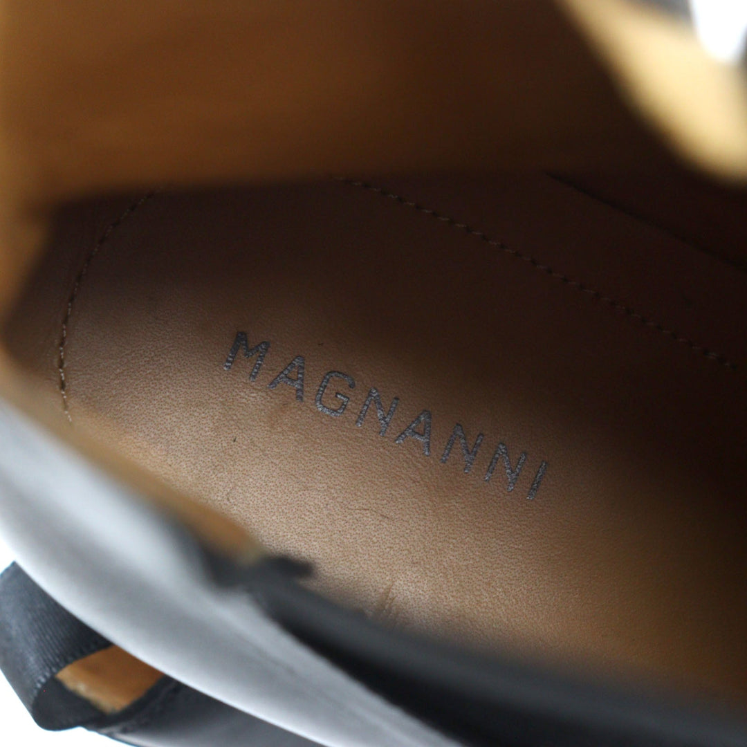MAGNANNI boots 20155 Main: Leather black mens 40 Used Authentic