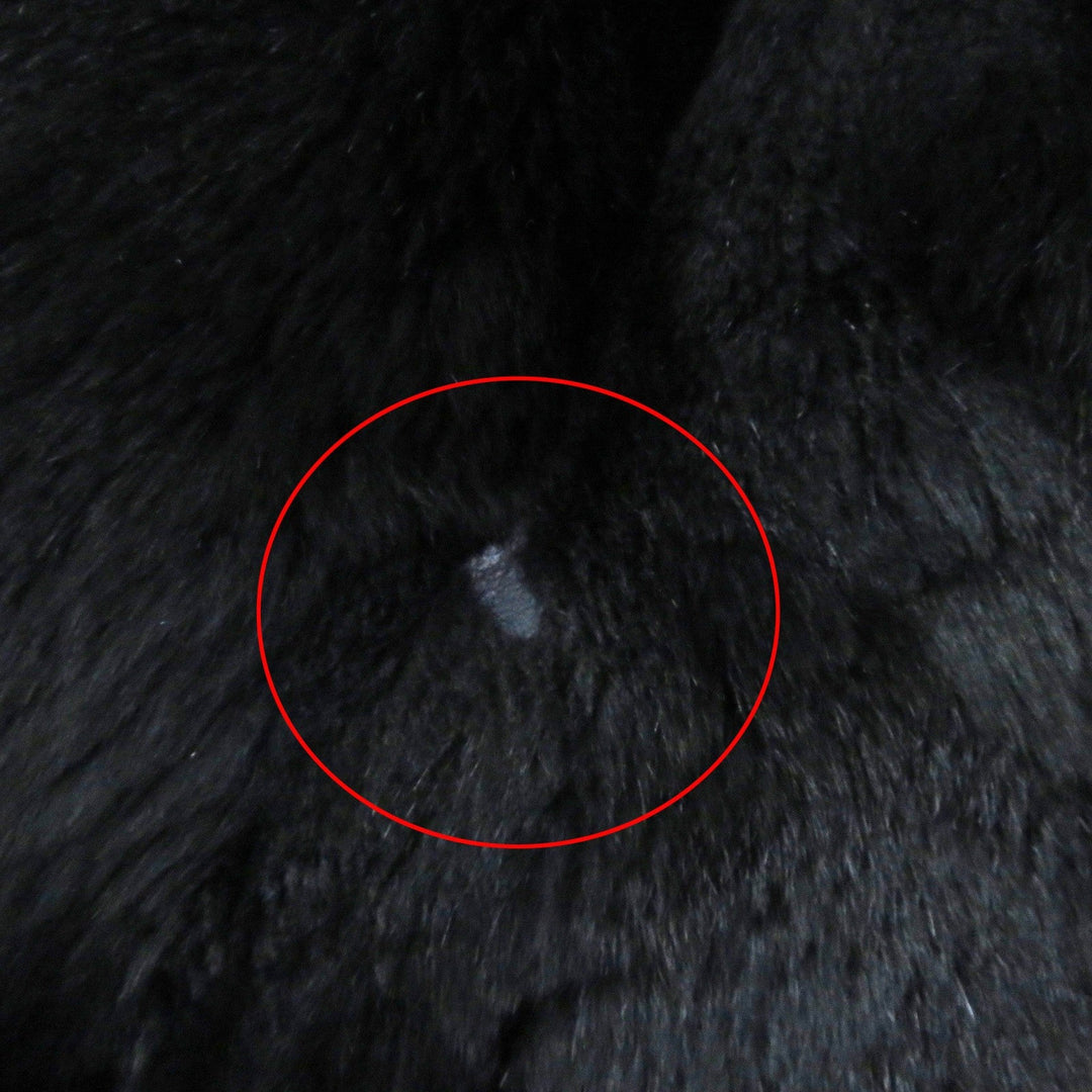 theory coat Outer: 99% nylon, Outer: 11% polyurethane, Lining: 100% rabbit, Filling: 100% polyester, Part: 100% raccoon black Women 2 Used Authentic