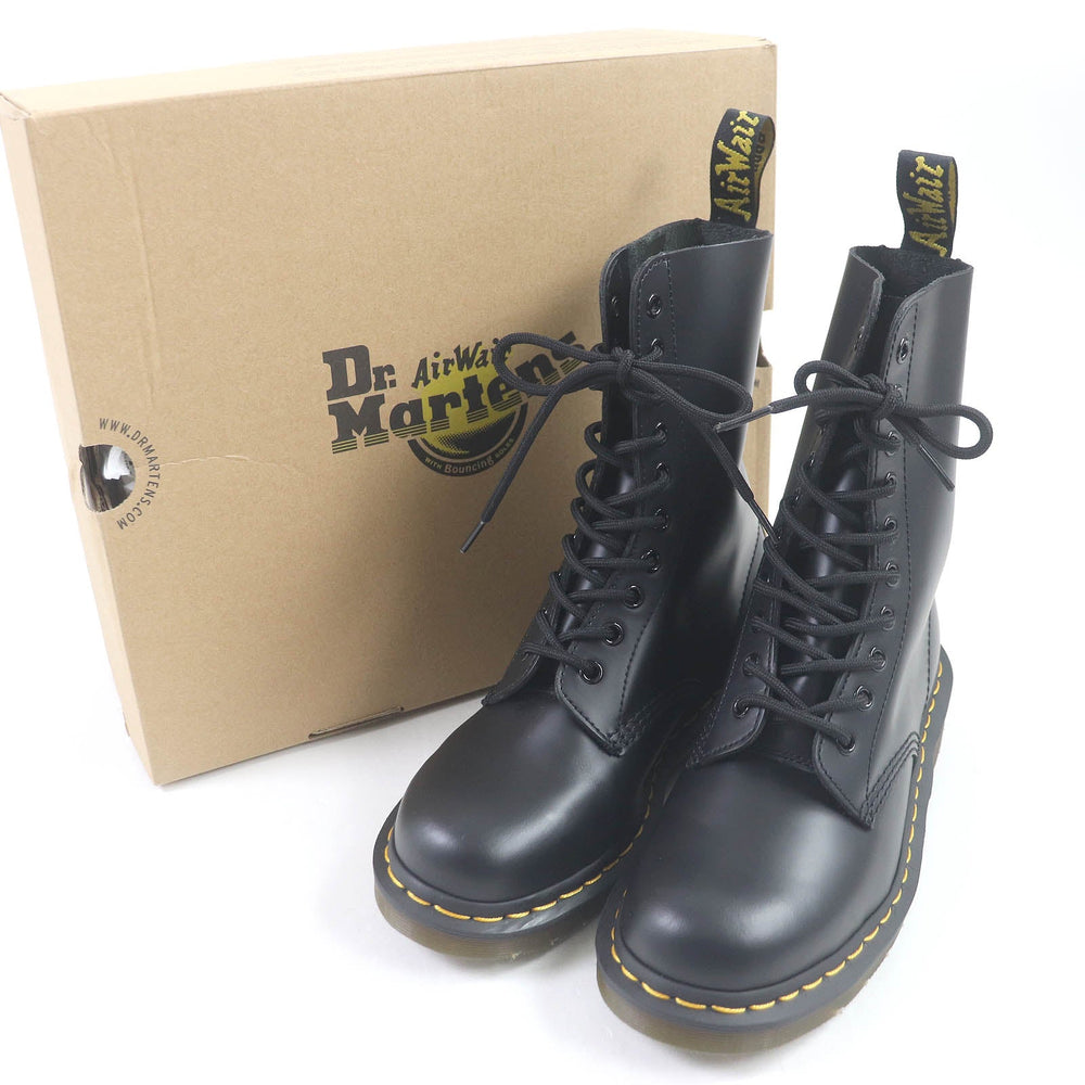 Dr.Martens boots 1490 Main: Smooth leather black mens 6 Used Authentic