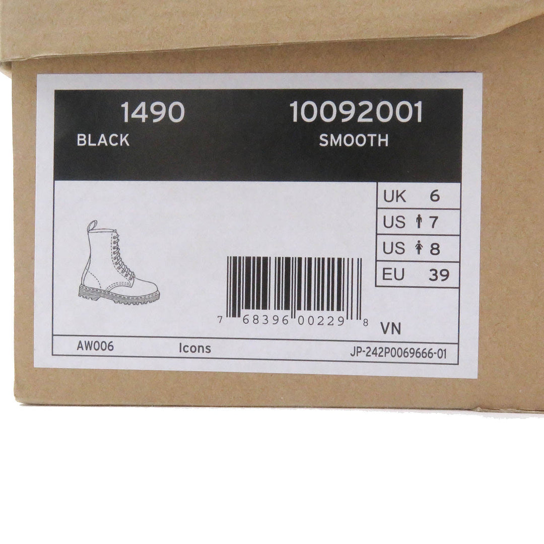 Dr.Martens boots 1490 Main: Smooth leather black mens 6 Used Authentic