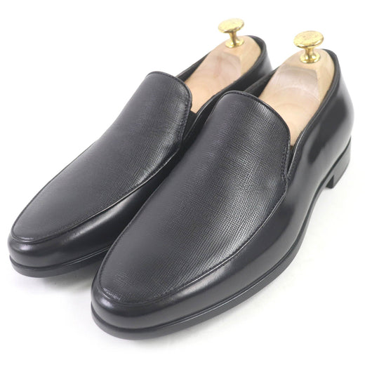 GIORGIO ARMANI loafers X2A254 Main: Leather black mens 6 Used Authentic