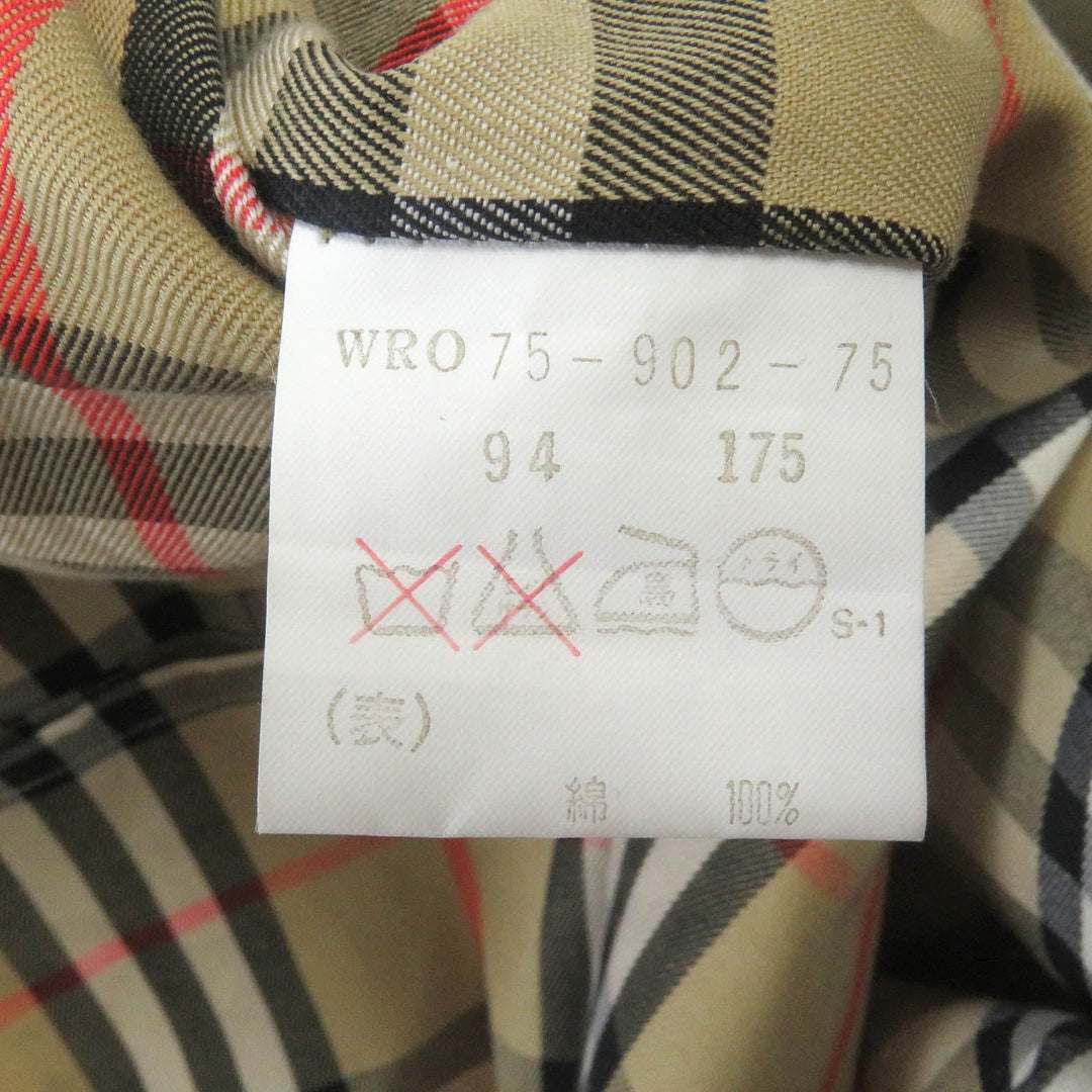 BURBERRY trench coat Outer: 100% cotton, Lining: cotton, Sleeve lining: polyester green mens 94 175 Used Authentic