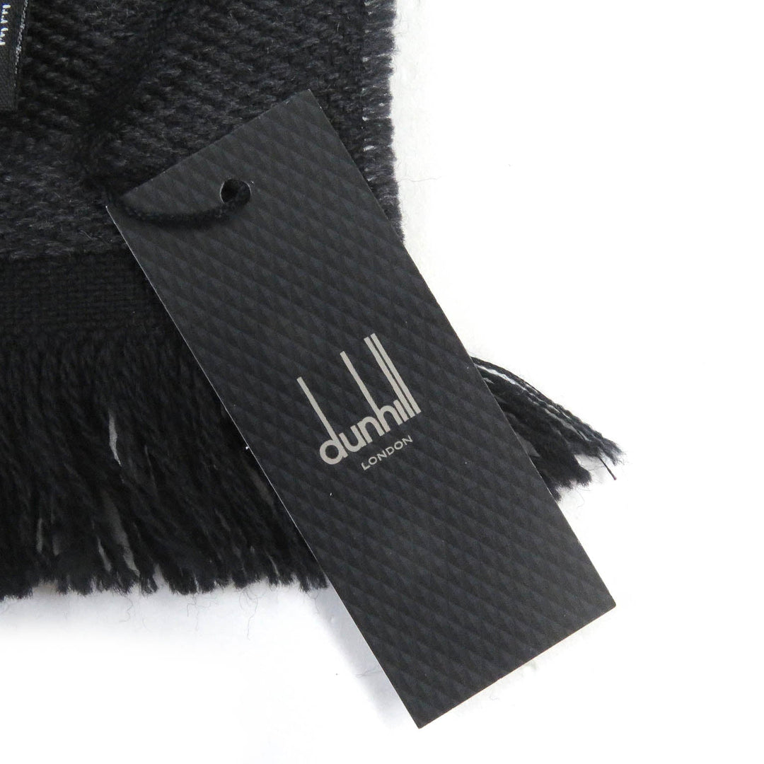 Dunhill Scarf Main: 100% wool Gray black mens Used Authentic