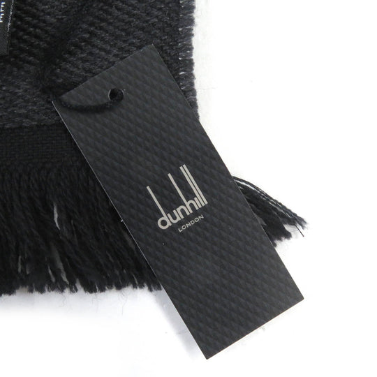 Dunhill Scarf Main: 100% wool Gray black mens Used Authentic