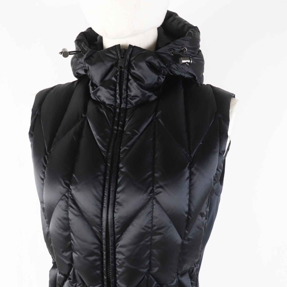 PRADA Down vest 29B984 Outer: 100% polyamide (nylon), Lining: 100% polyamide (nylon), Part: 80% polyamide (nylon), Part: 20% elastane (polyurethane), Filling: 90% down black Women 38 Used Authentic