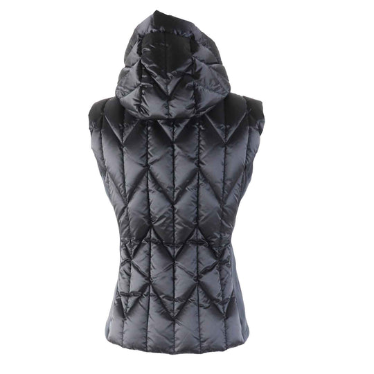 PRADA Down vest 29B984 Outer: 100% polyamide (nylon), Lining: 100% polyamide (nylon), Part: 80% polyamide (nylon), Part: 20% elastane (polyurethane), Filling: 90% down black Women 38 Used Authentic