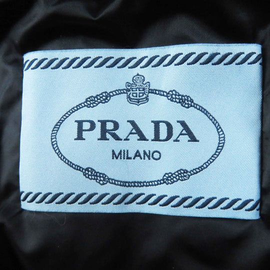 PRADA Down vest 29B984 Outer: 100% polyamide (nylon), Lining: 100% polyamide (nylon), Part: 80% polyamide (nylon), Part: 20% elastane (polyurethane), Filling: 90% down black Women 38 Used Authentic