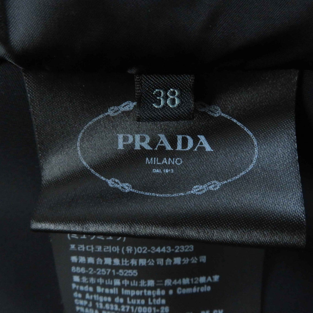 PRADA Down vest 29B984 Outer: 100% polyamide (nylon), Lining: 100% polyamide (nylon), Part: 80% polyamide (nylon), Part: 20% elastane (polyurethane), Filling: 90% down black Women 38 Used Authentic