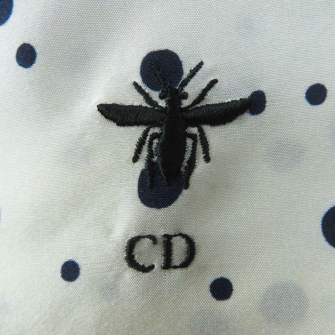 Christian Dior Short sleeve shirt 141B61A6764 Main: 100% silk Ivory navy Women 38 Used Authentic