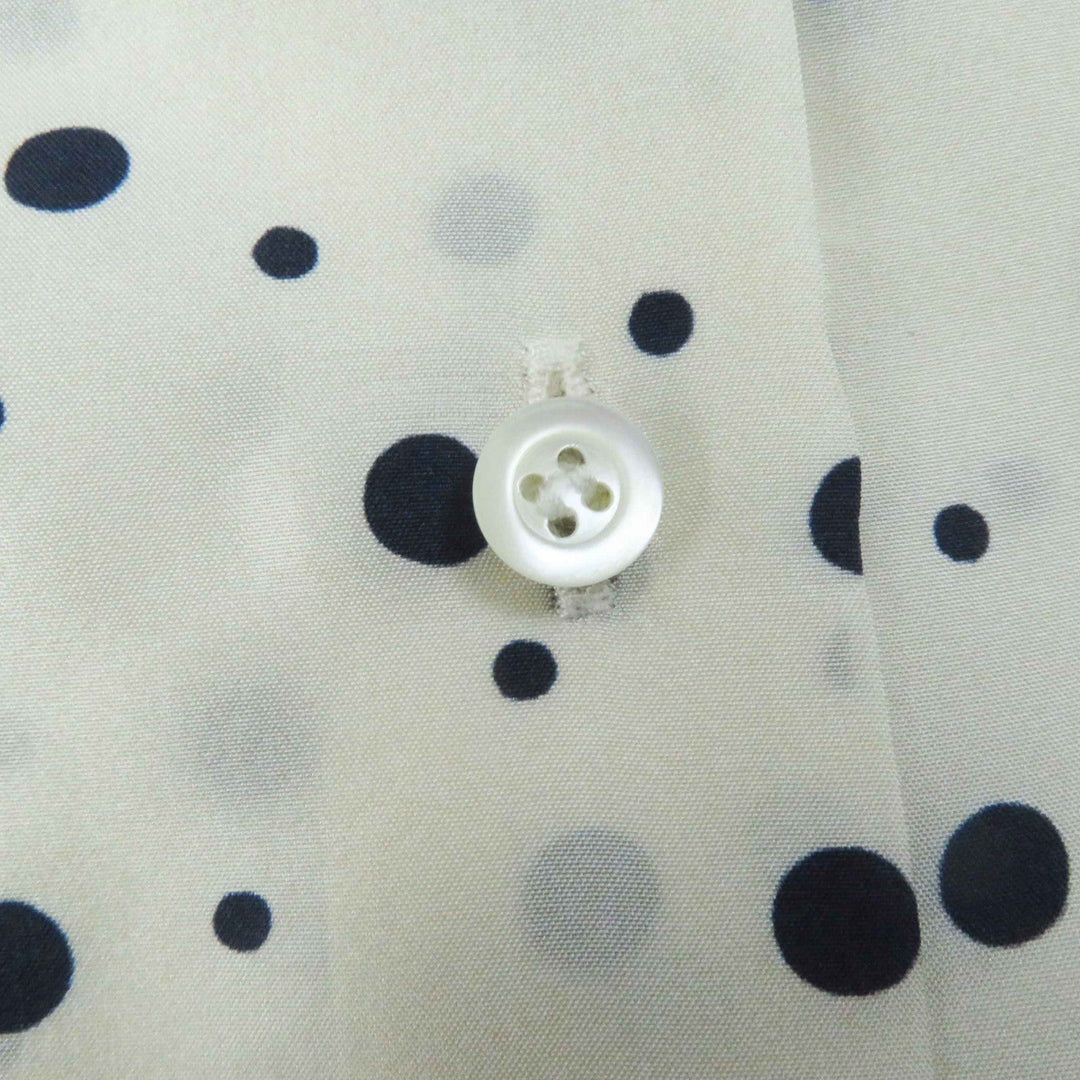 Christian Dior Short sleeve shirt 141B61A6764 Main: 100% silk Ivory navy Women 38 Used Authentic