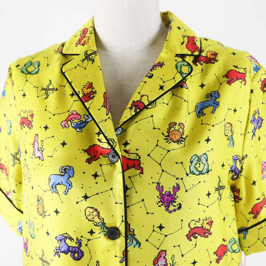 Christian Dior Short sleeve shirt 241V29A6633 Main: 100% silk yellow Women 38 Used Authentic