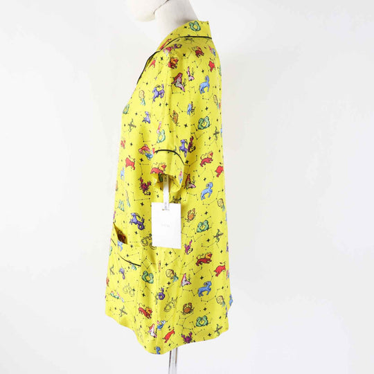 Christian Dior Short sleeve shirt 241V29A6633 Main: 100% silk yellow Women 38 Used Authentic