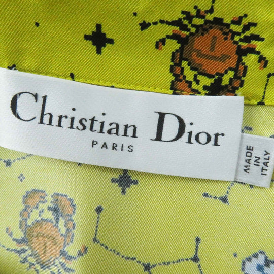 Christian Dior Short sleeve shirt 241V29A6633 Main: 100% silk yellow Women 38 Used Authentic