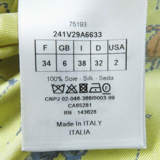 Christian Dior Short sleeve shirt 241V29A6633 Main: 100% silk yellow Women 38 Used Authentic