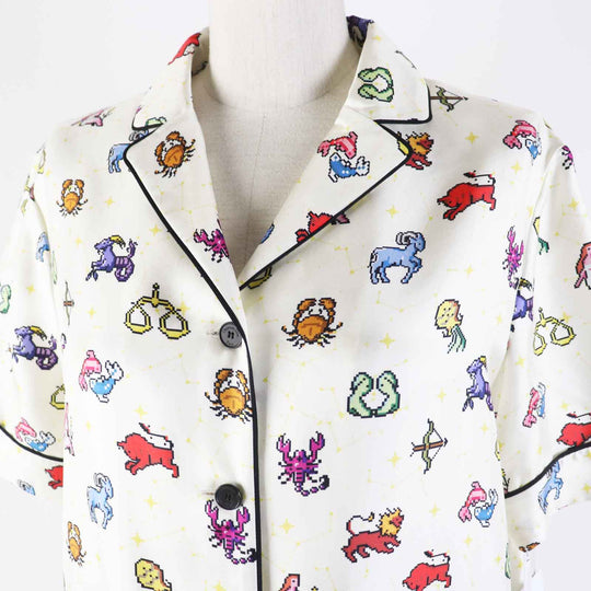 Christian Dior Short sleeve shirt 241V29A6633 Main: 100% silk Ivory Women 40 Used Authentic