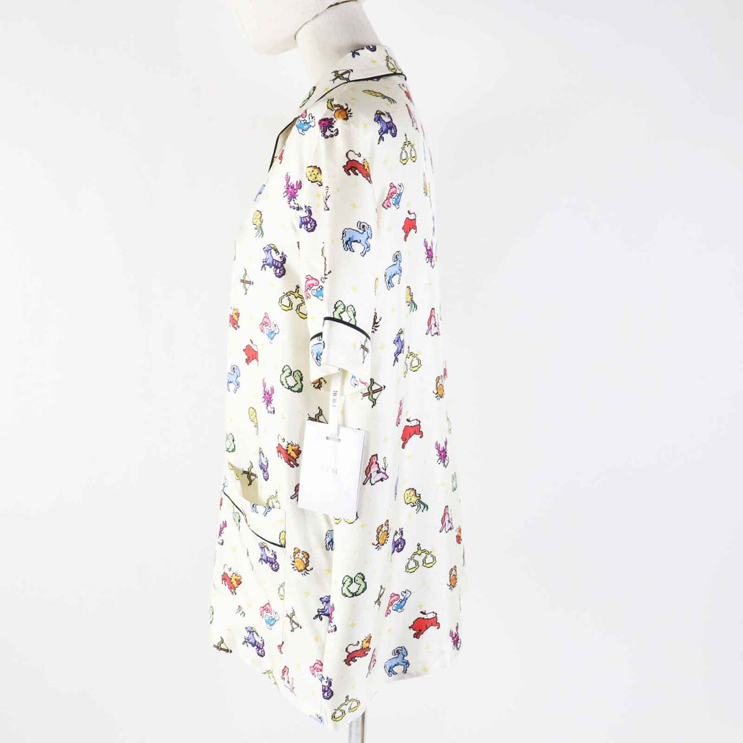 Christian Dior Short sleeve shirt 241V29A6633 Main: 100% silk Ivory Women 40 Used Authentic
