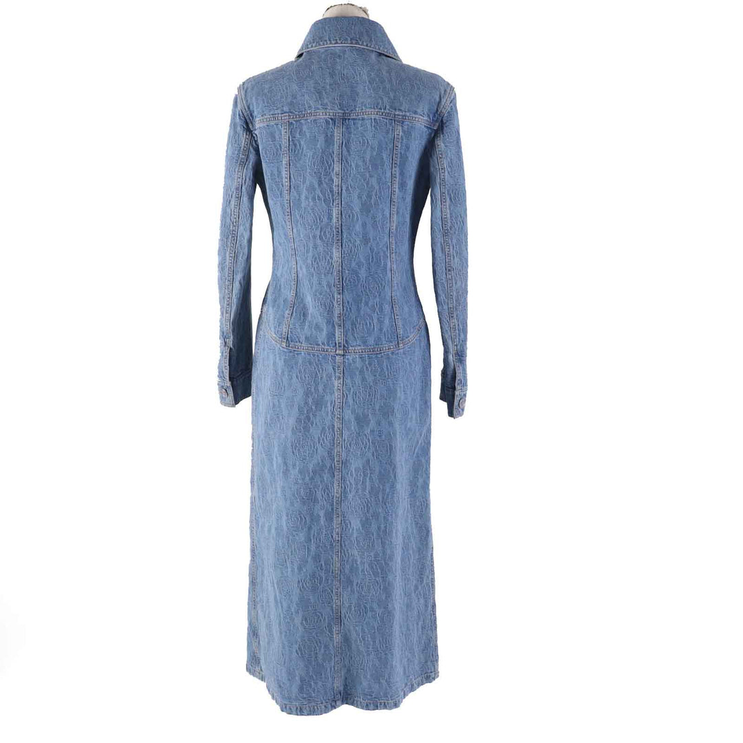 CHANEL coat P45071 Main: 100% cotton, some parts: 65% polyester, some parts: 35% cotton Indigo blue Women 36 Used Authentic