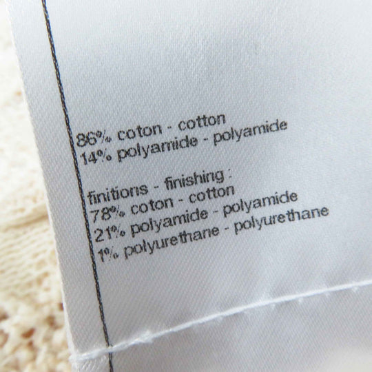 CHANEL cardigan 23S P74515 Outer: 86% cotton, Outer: 14% polyamide, Part: 78% cotton, Part: 21% polyamide, Part: 1% polyurethane Light orange Women 36 Used Authentic