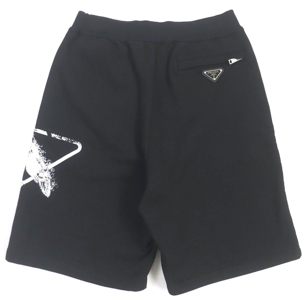 PRADA Shorts UJP195 Main: 100% cotton, part: 95% cotton, part: elastane, part: calf leather black mens XS Used Authentic