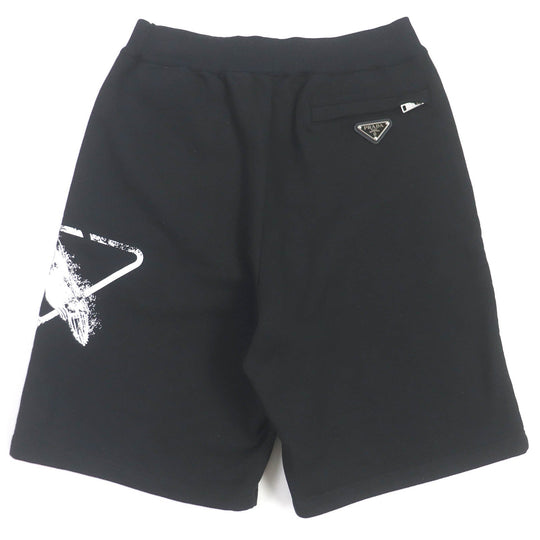 PRADA Shorts UJP195 Main: 100% cotton, part: 95% cotton, part: elastane, part: calf leather black mens XS Used Authentic