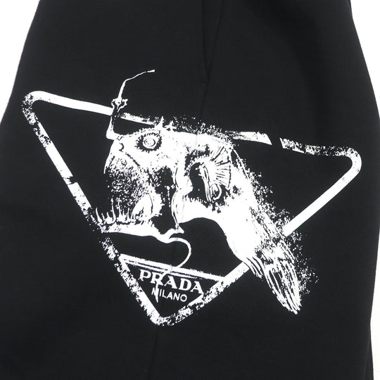PRADA Shorts UJP195 Main: 100% cotton, part: 95% cotton, part: elastane, part: calf leather black mens XS Used Authentic
