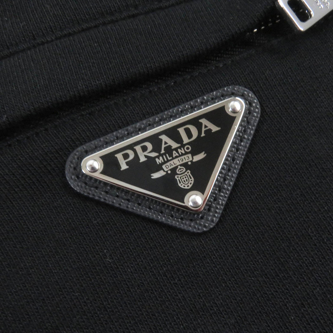 PRADA Shorts UJP195 Main: 100% cotton, part: 95% cotton, part: elastane, part: calf leather black mens XS Used Authentic