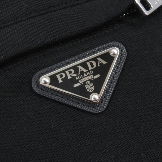 PRADA Shorts UJP195 Main: 100% cotton, part: 95% cotton, part: elastane, part: calf leather black mens XS Used Authentic