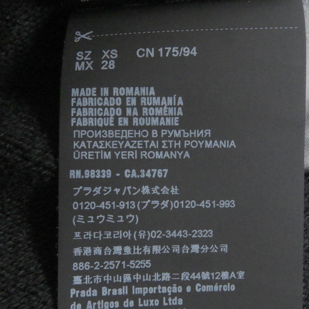 PRADA Shorts UJP195 Main: 100% cotton, part: 95% cotton, part: elastane, part: calf leather black mens XS Used Authentic
